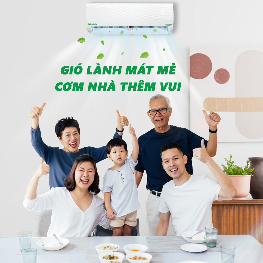 Điều hòa Hikawa HI-VH20A/K-VH20A 2 chiều thanh lọc không gian, bảo vệ sức khỏe