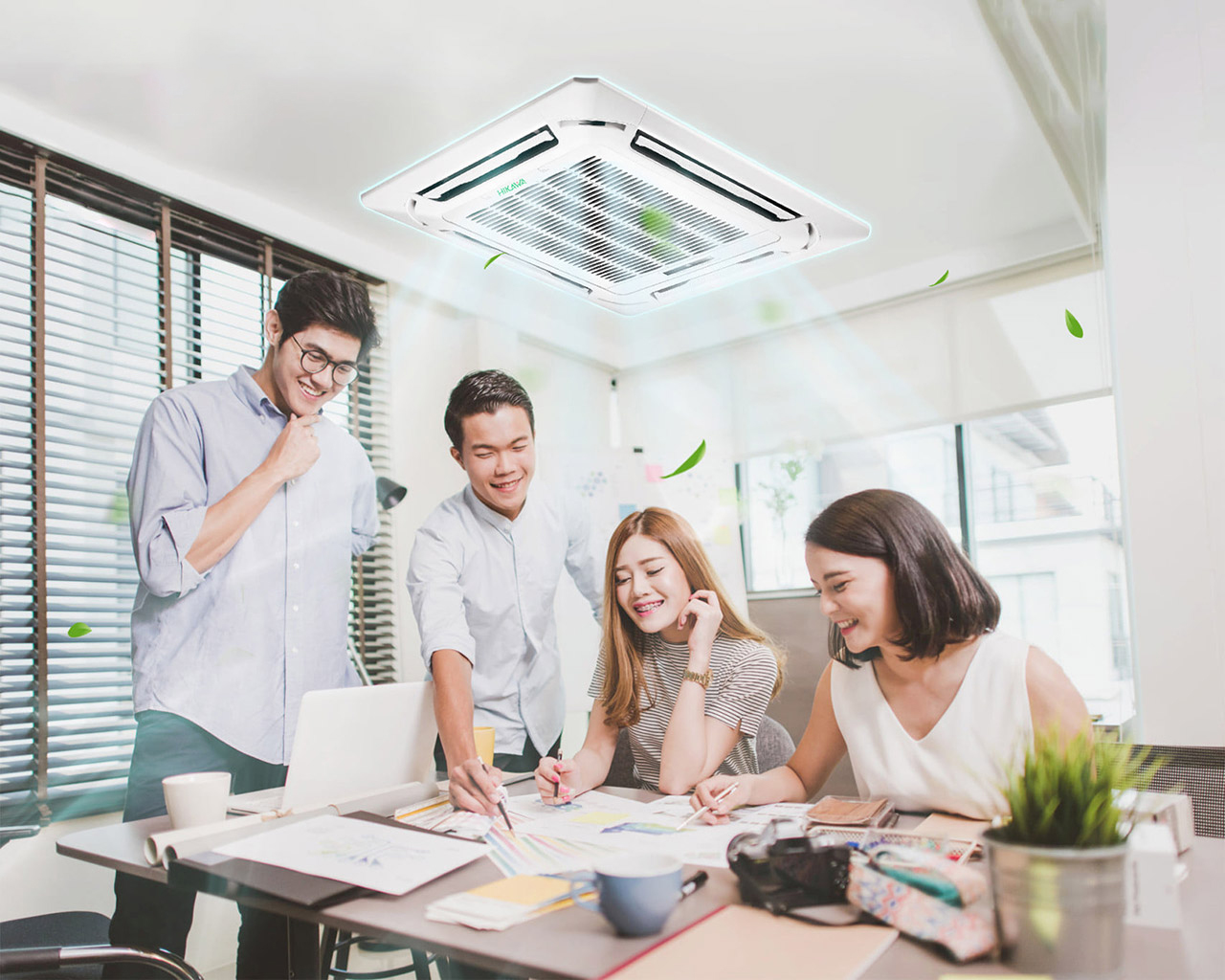 Điều hòa âm trần Hikawa HI-CC20AT 18000BTU làm lạnh nhanh chóng, đồng đều khắp căn phòng