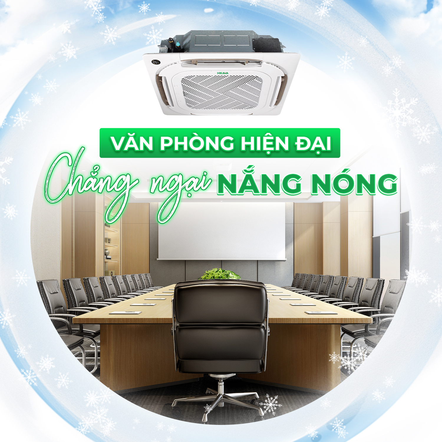 Điều hòa âm trần Hikawa HI-CC20AT 18000BTU thiết kế đẹp mắt, tiết kiệm không gian cho không gian