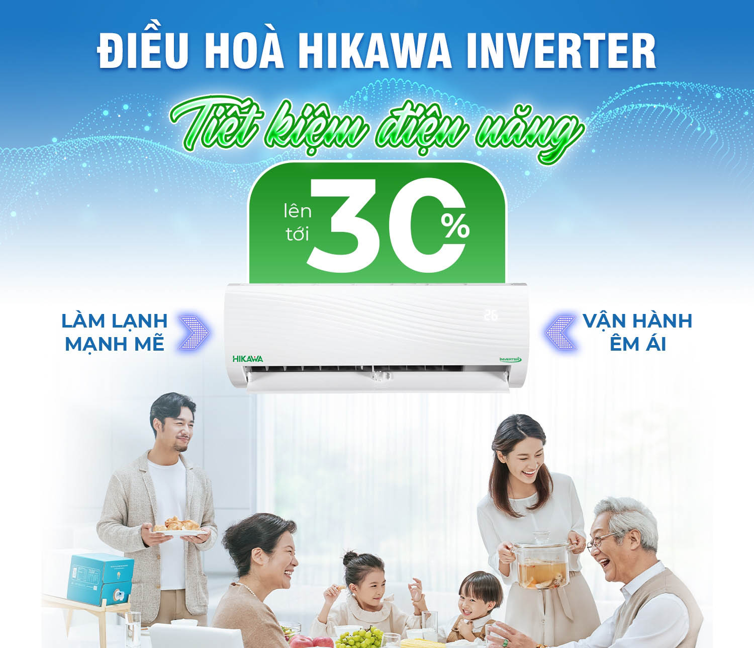 Điều hòa Hikawa HI-VC15A/K-VC15A 12000BTU tiết kiệm điện hiệu quả