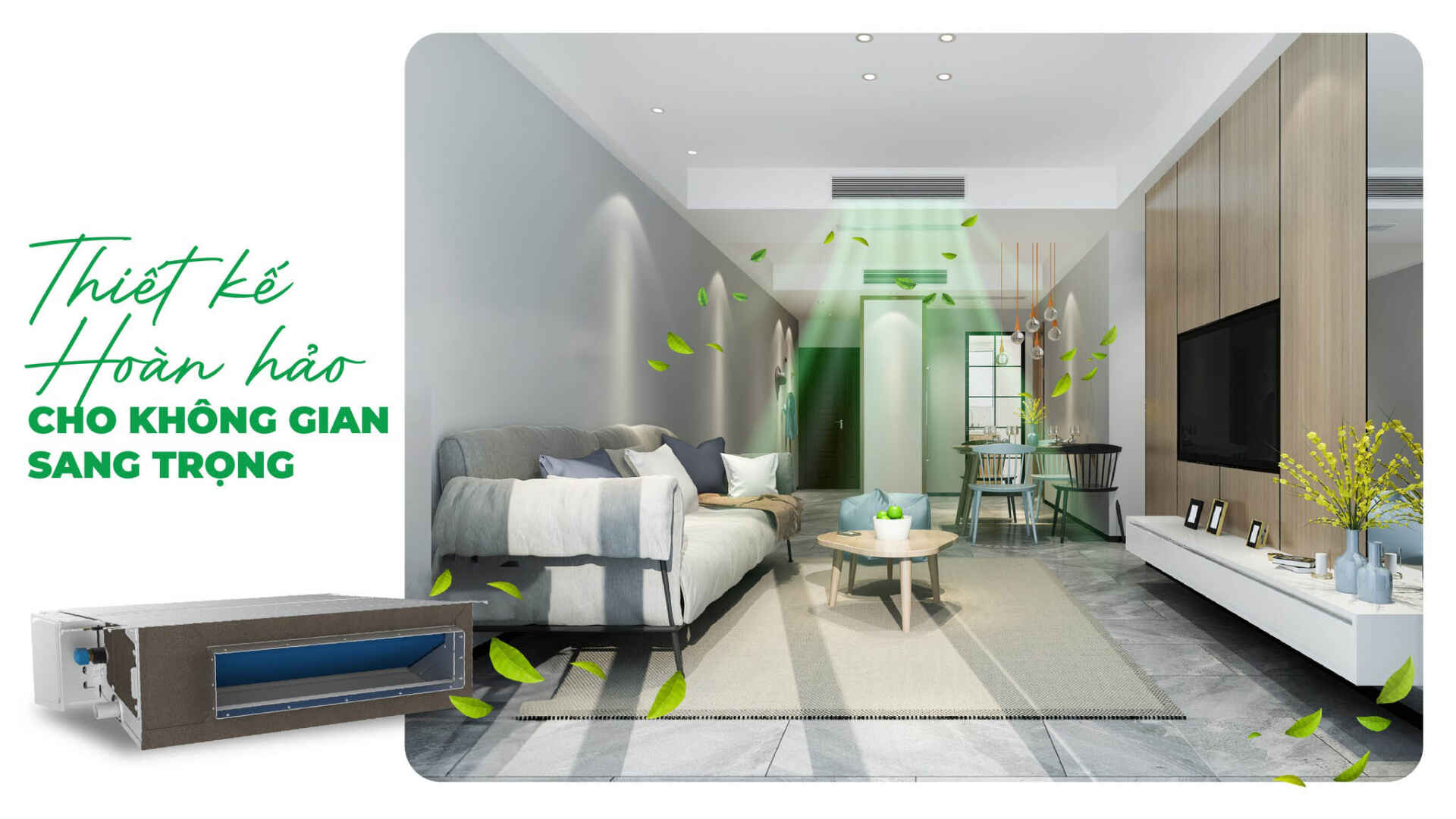 Điều hòa ống gió Hikawa HI-DC25AT/HO-DC25AT thiết kế nhỏ gọn, tiết kiệm không gian