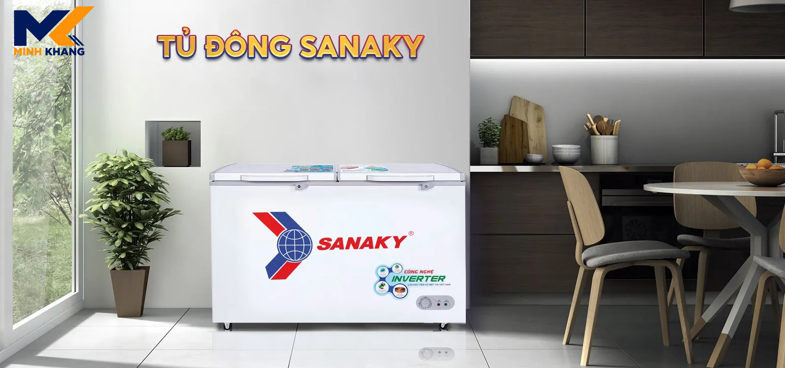 Tủ đông Sanaky VH-6699HY3 Inverter thiết kế đẹp mắt, kiểu dáng nhỏ gọn