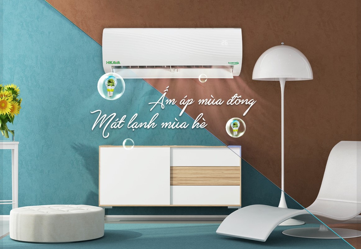 Tận hưởng không gian sống dễ chịu quanh năm với điều hòa Hikawa HI-VH15A/K-VH15A 2 chiều