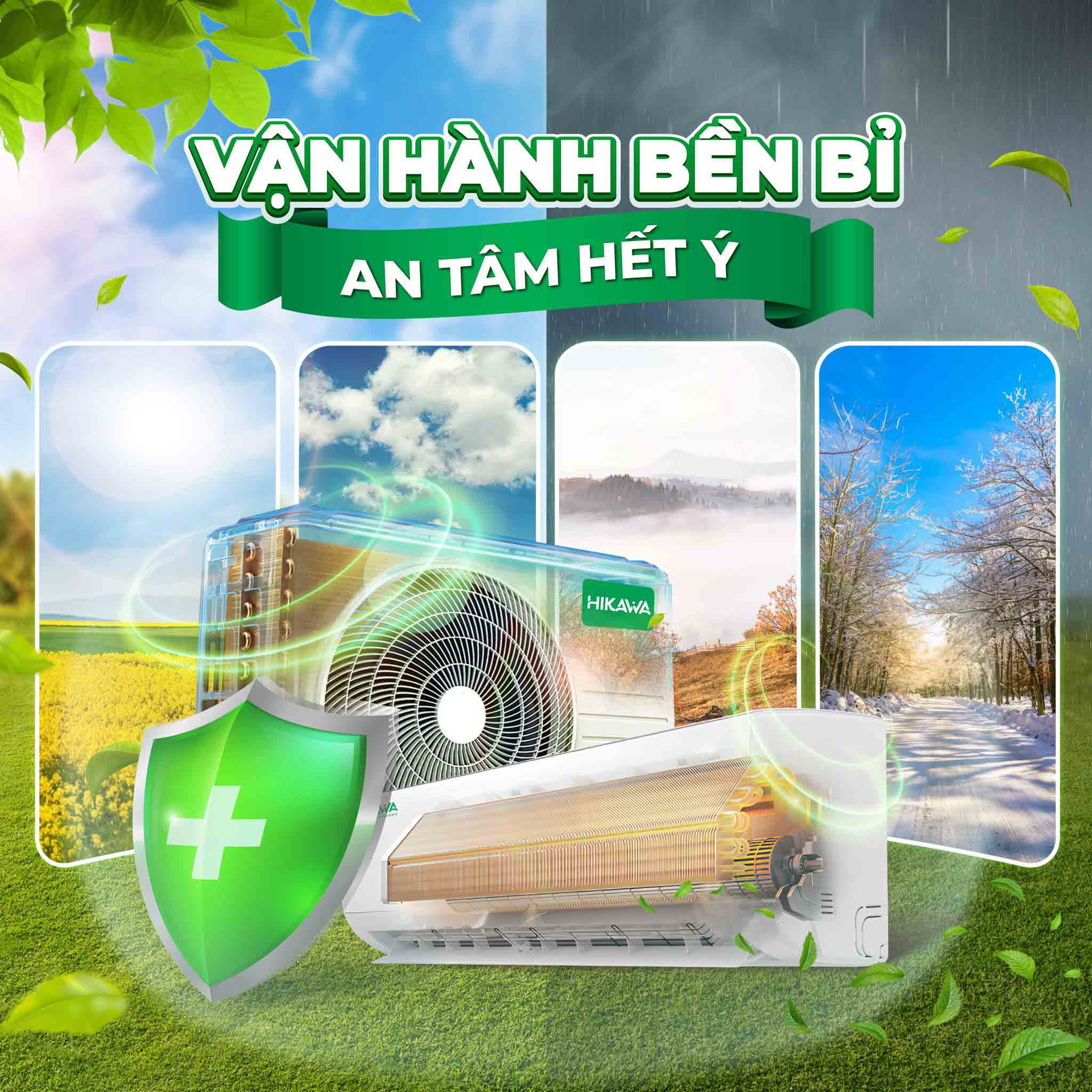 Điều hòa Hikawa HI-NC10MS/HO-NC10MS 1 chiều có độ bền ấn tượng