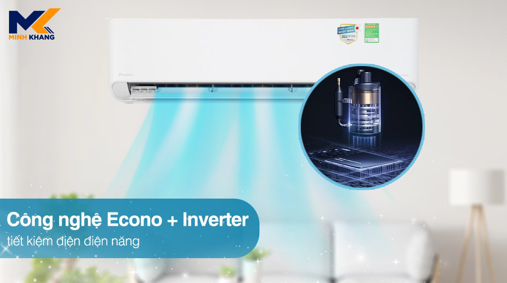Điều hòa Daikin FTKZ25VVMV Inverter tiết kiệm điện năng vượt trội