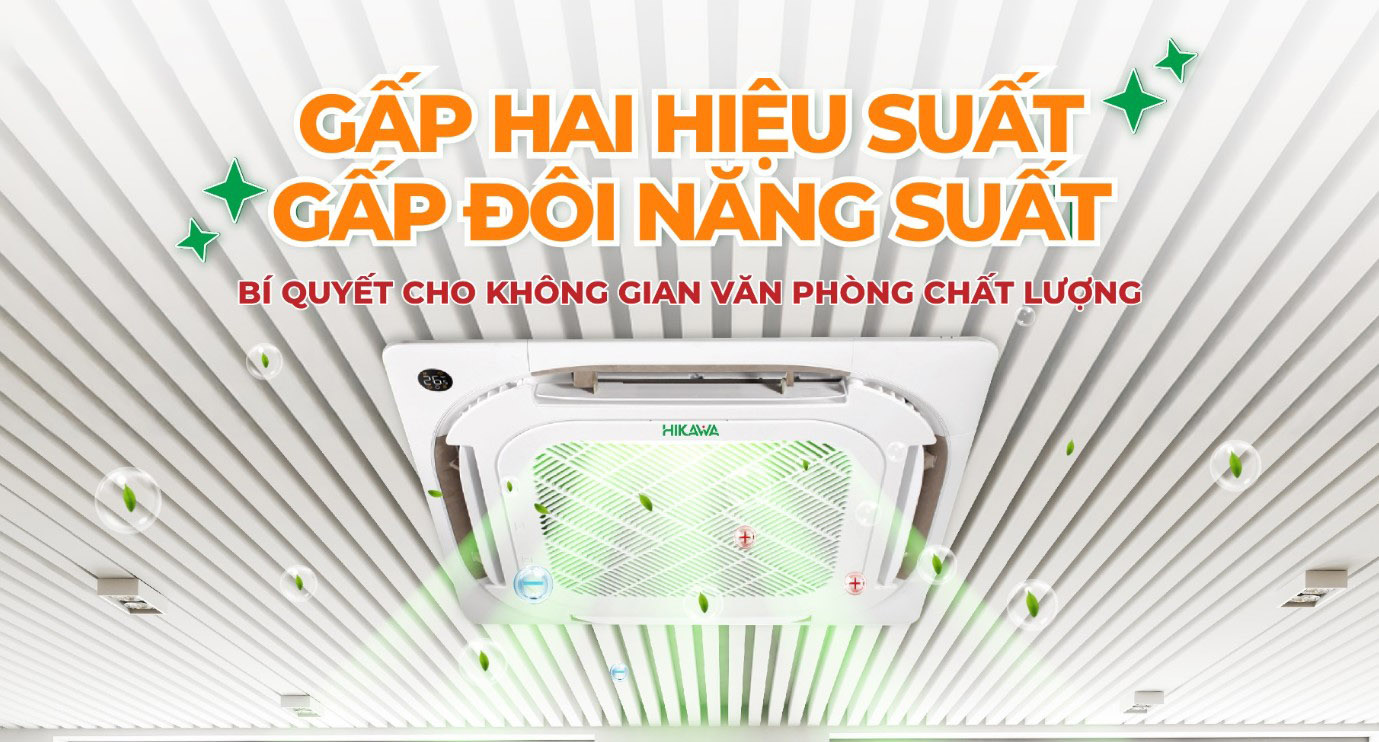 Điều hòa âm trần Hikawa HI-CC50MV/HO-CC50MV thiết kế sang trọng, tiết kiệm không gian