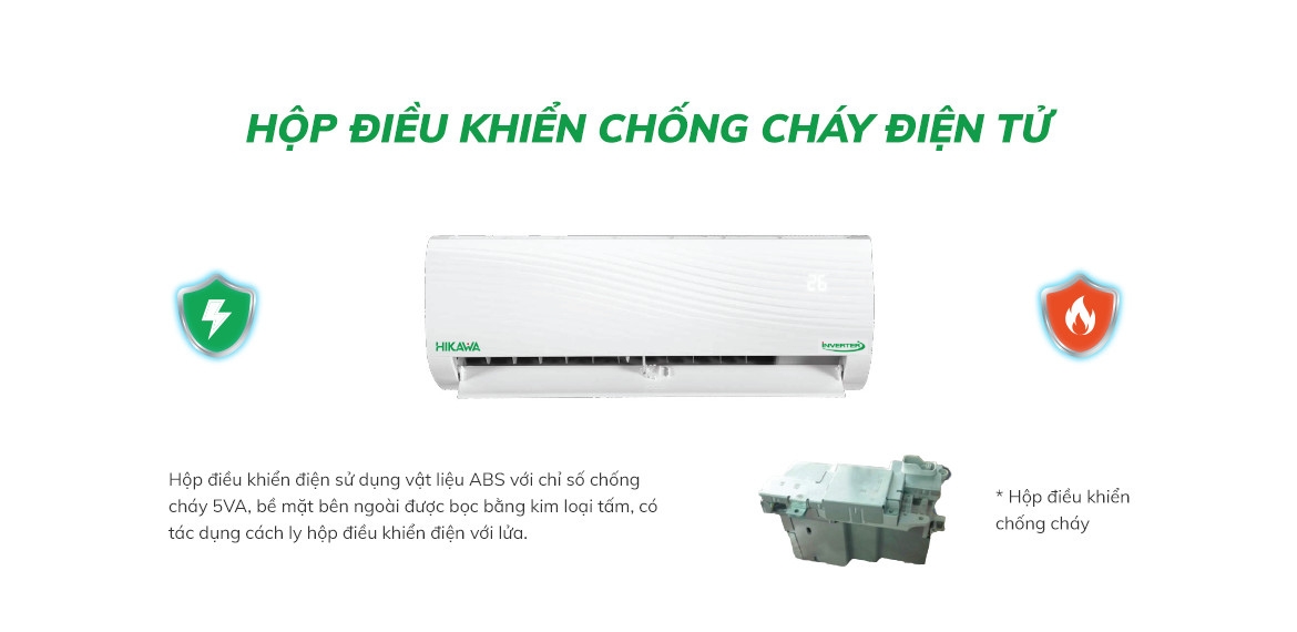 Điều hòa Hikawa HI-VH15A/K-VH15A Inverter mang đến sự an toàn cho người dùng