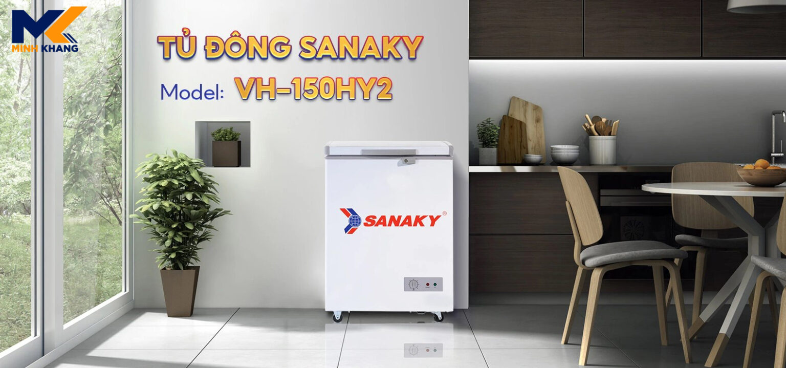 Tủ đông Sanaky VH-150HY2 mini thiết kế nhỏ gọn, tiết kiệm không gian