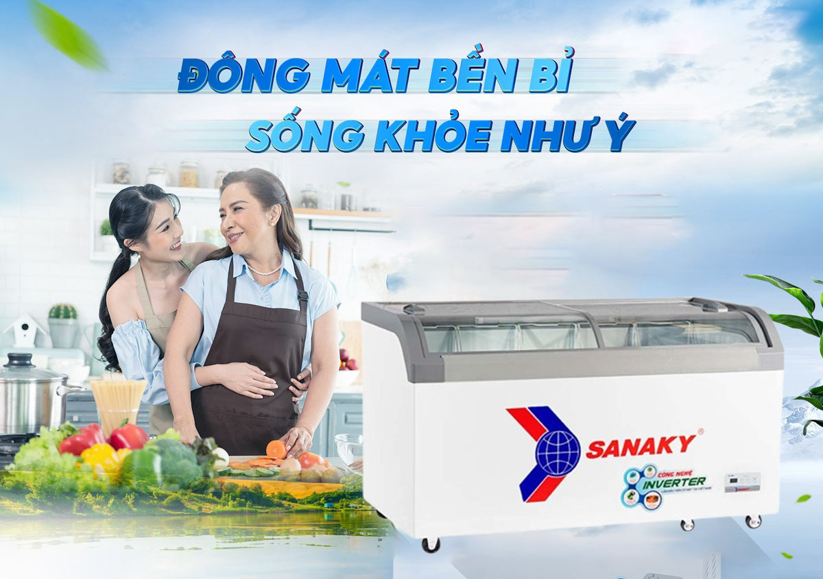 Tủ đông Sanaky VH-899K3A 500 Lít bảo quản thực phẩm hiệu quả nhờ công nghệ làm lạnh hàng đầu