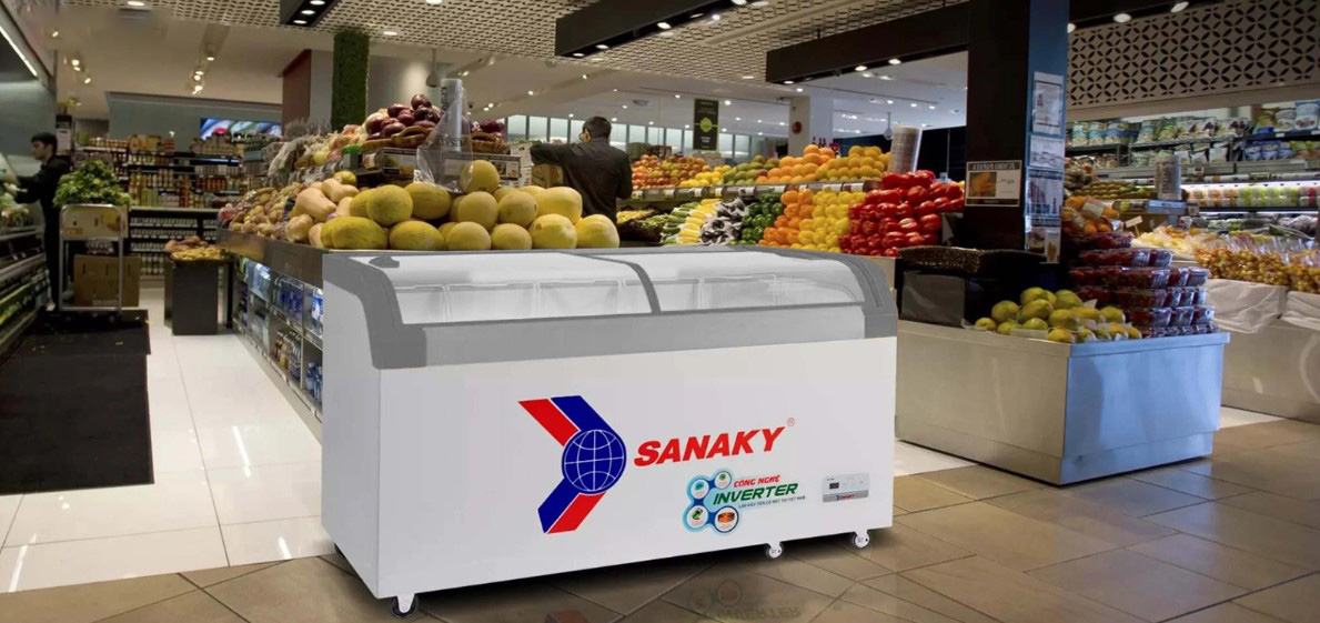 Tủ đông Sanaky VH-899K3A 500 lít giúp trưng bày thực phẩm đẹp mắt, tăng doanh thu bán hàng