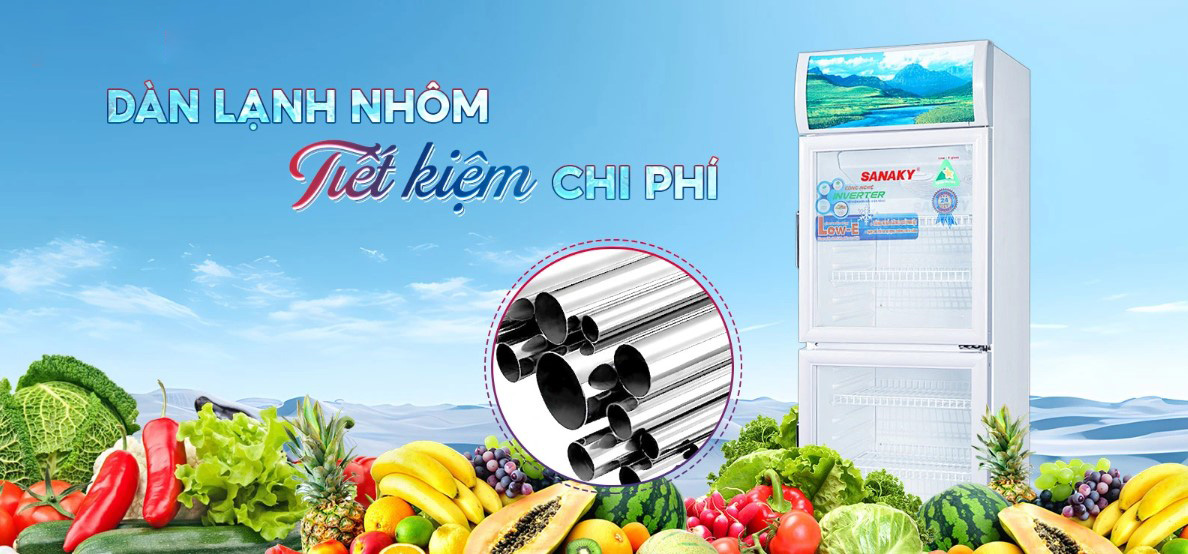 Tủ mát Sanaky VH-258W3L 200 lít bảo quản thực phẩm tối ưu
