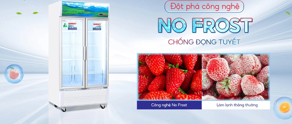 Tủ mát Sanaky VH-8009HP3 Inverter đột phá với công nghệ chống đọng tuyết No Frost