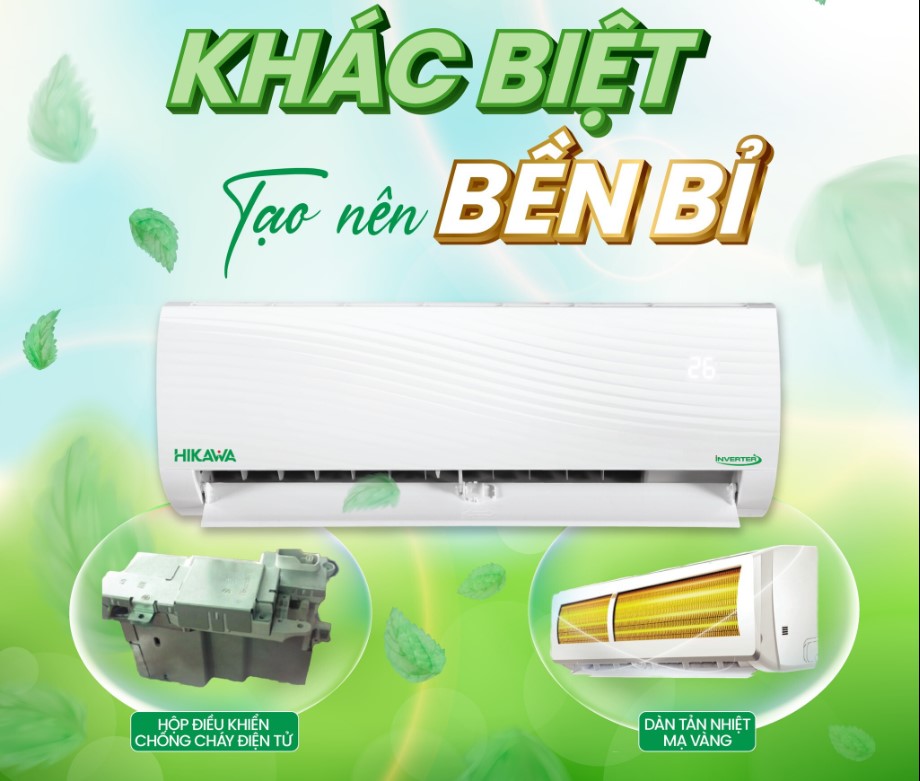 Điều hòa Hikawa HI-VC15A/K-VC15A 12000BTU thiết kế hiện đại, bền bỉ