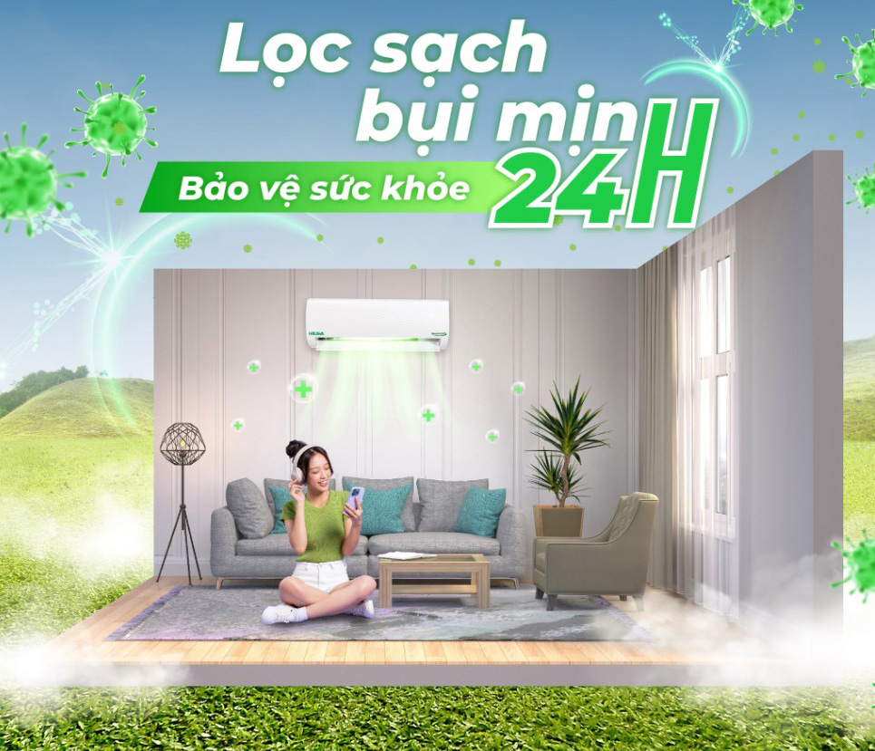 Điều hòa Hikawa HI-VC20A/K-VC20A 18000BTU bảo vệ sức khỏe với bộ lọc không khí hiện đại