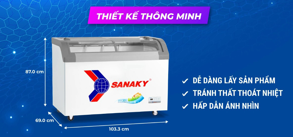Ưu điểm của tủ đông Sanaky 280 Lít VH-3899KB