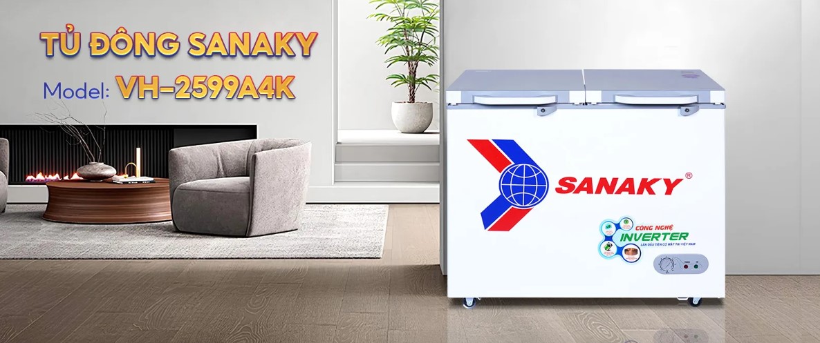 Tủ Đông Sanaky Inverter 208 Lít VH-2599A4K