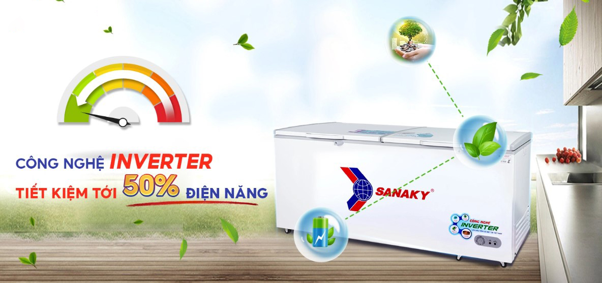 Tủ đông Sanaky VH-8699HY3 761 Lít siêu tiết kiệm điện nhờ công nghệ Inverter