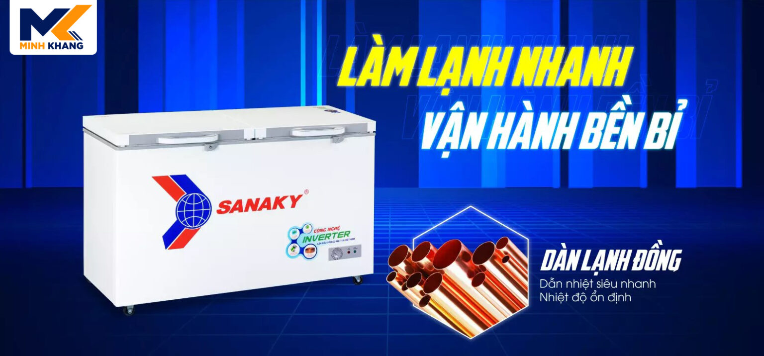 Tủ đông Sanaky VH-5699HY4K 560 lít bảo quản thực phẩm tươi ngon, dinh dưỡng