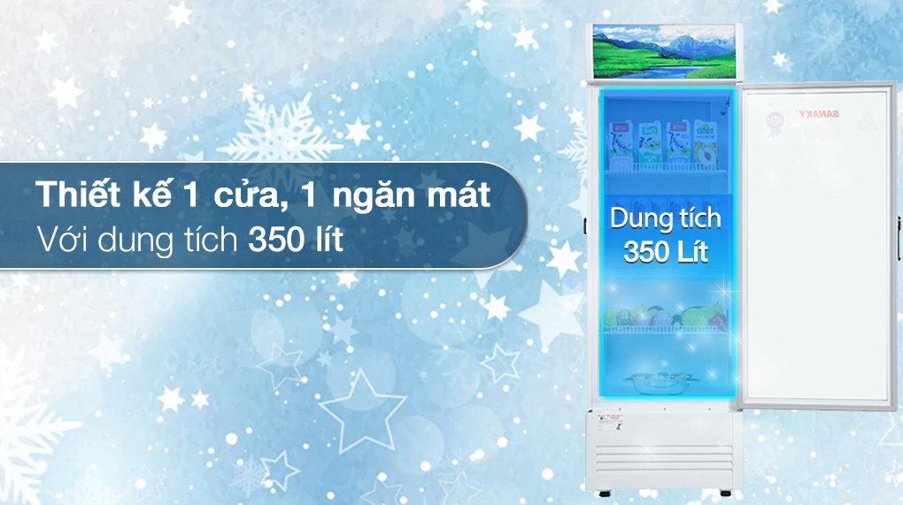 Tủ mát Sanaky VH-3589K3 350 lít dễ dàng vệ sinh – tiện lợi khi sử dụng